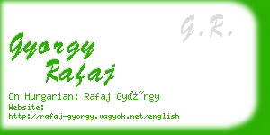 gyorgy rafaj business card